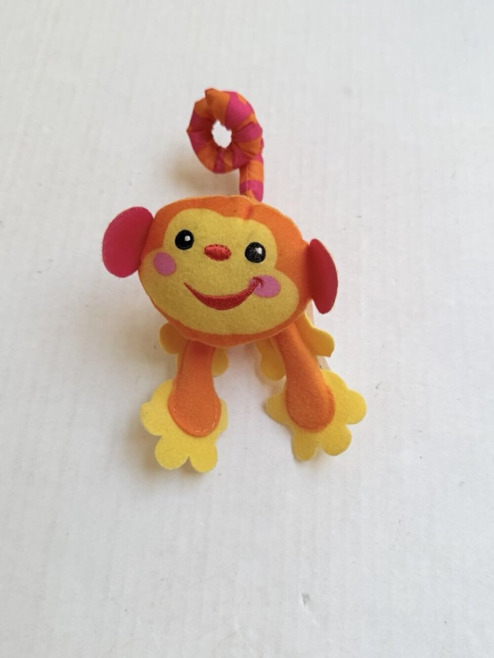 Fisher Price Rain Forest Baby Plush Happy Monkey Orange Mini Stuffed Animal Gift